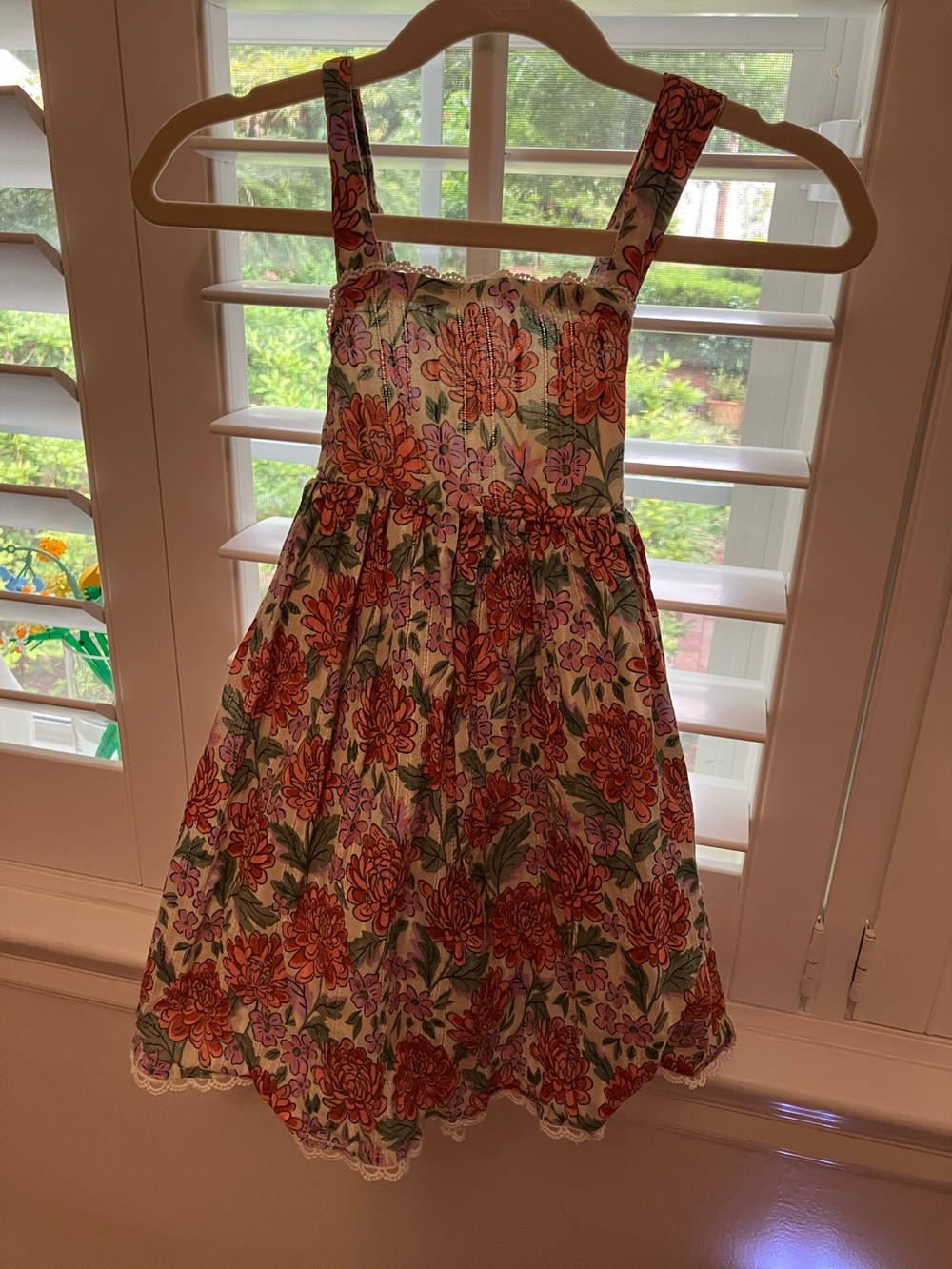 Floral Sundress for Girls - Pink & Green